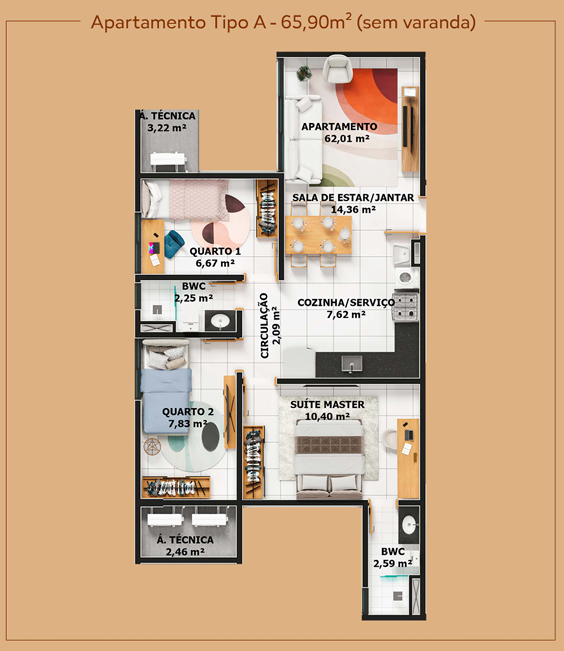 planta condominio terra do sol